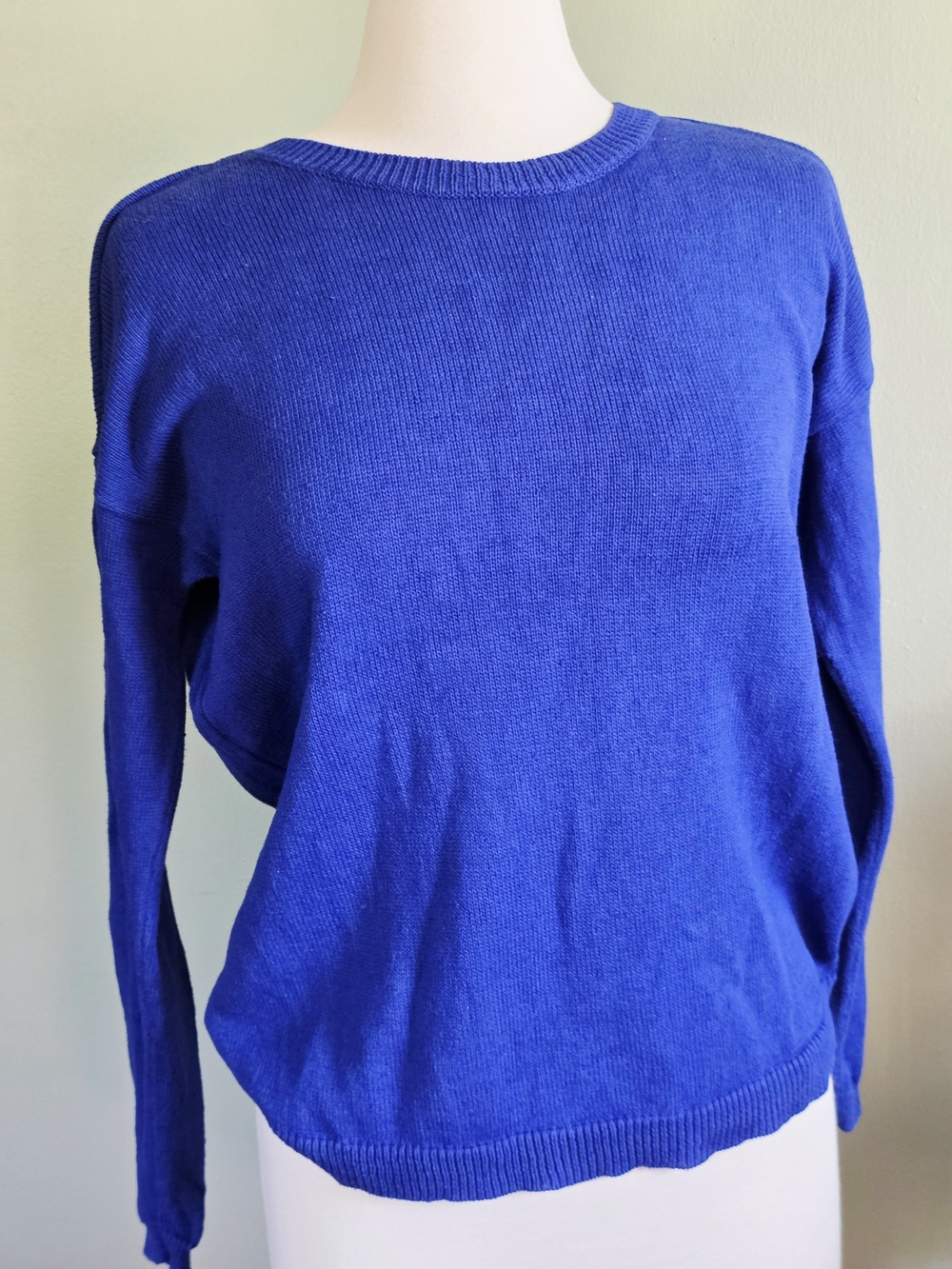 Eileen Fisher Cobalt Blue Crewneck Knit Sweater